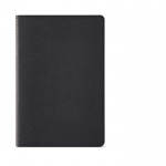 Quaderno A5 con copertina in cartone riciclato e fogli a righe color nero