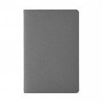 Quaderno A5 con copertina in cartone riciclato e fogli a righe color grigio