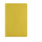 Quaderno A5 con copertina in cartone riciclato e fogli a righe color giallo scuro