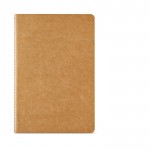 Quaderno A5 con copertina in cartone riciclato e fogli a righe color naturale