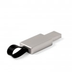 Pennetta USB di metallo con logo luminoso vista posteriore