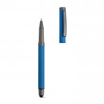 Penna in acciaio inossidabile riciclato con inchiostro nero Dokumental® color blu