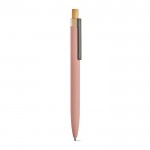 Penna in alluminio riciclato rPET e bambù con inchiostro blu Dokumental® color rosa