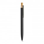 Penna in alluminio riciclato rPET e bambù con inchiostro blu Dokumental® color nero