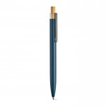 Penna in alluminio riciclato rPET e bambù con inchiostro blu Dokumental® color blu mare