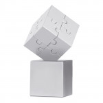 Puzzle decorativo metallico e magnetico colore argento opaco per eventi
