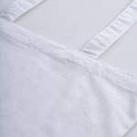 Tote bag con manici lunghi in rPET e cotone riciclato da 140 g/m² color bianco