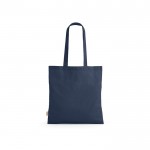 Tote bag con manici lunghi in rPET e cotone riciclato da 140 g/m² color blu mare