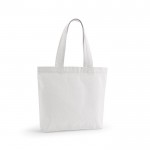 Tote bag con manici lunghi in cotone riciclato ed rPET da 180 g/m² color bianco