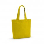 Tote bag con manici lunghi in cotone riciclato ed rPET da 180 g/m² color giallo