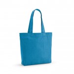 Tote bag con manici lunghi in cotone riciclato ed rPET da 180 g/m² color azzurro
