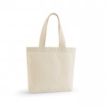 Tote bag con manici lunghi in cotone riciclato ed rPET da 180 g/m² color naturale