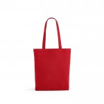 Tote bag in cotone riciclato ed rPET con manici lunghi 220 g/m² color rosso