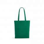 Tote bag in cotone riciclato ed rPET con manici lunghi 220 g/m² color verde