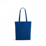 Tote bag in cotone riciclato ed rPET con manici lunghi 220 g/m² color blu reale