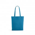 Tote bag in cotone e poliestere riciclato con manici lunghi 280 g/m² color azzurro