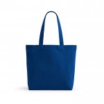 Tote bag in cotone riciclato da 280 g/m² e poliestere con manici lunghi color blu reale