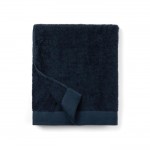 Asciugamano in cotone e tencel 90 x 150 cm color blu scuro