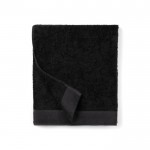 Asciugamano in cotone e tencel 90 x 150 cm color nero
