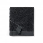 Asciugamano in cotone e tencel 90 x 150 cm color grigio scuro