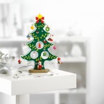 Decorazione natalizia da tavolo in legno color verde immagine ambiente principale