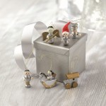 Decorazioni natalizie da appendere 6 pezzi color argento immagine ambiente principale