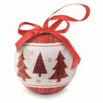 Scatola natalizia con pallina da appendere color rosso seconda vista