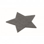 Sottobicchieri con logo a forma di stella colore grigio seconda vista