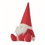 Gnomo natalizio decorativo in feltro con imbottitura in cotone color rosso sesta vista