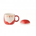Tazza in ceramica natalizia personalizzabile color rosso prima vista