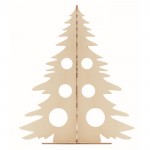 Albero di Natale in legno da montare e colorare color legno quarta vista