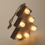 Decorazione in legno a forma di albero di Natale con luci a LED color legno quinta vista fotografica