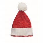 Cappello da Babbo Natale personalizzato con pompon in morbido acrilico color rosso seconda vista