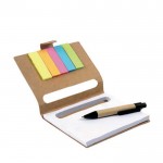 Mini block notes con segnapagina adesivi color naturale prima vista