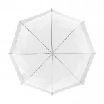 Ombrello trasparente con dettaglio colorato color bianco quinta vista