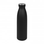 Bottiglia termica con logo color nero