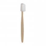 Spazzolino da denti in bambù con clessidra in astuccio di cotone color bianco quarta vista