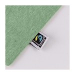 Shopper in cotone colorato riciclato GRS da120 g/m² Fairtrade color verde seconda vista