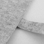 Borsa in feltro di poliestere RPET da 180 gm² certificata color grigio seconda vista