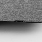 Tappetino mouse pieghevole in RPET con caricatore wireless 10W color grigio vista dettaglio 4