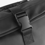 Zaino impermeabile roll-top in PVC con tasca pc 15” color nero quinta vista