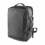 Zaino in PU 600D impermeabile per viaggiare con tasca pc 15” color nero prima vista