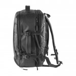 Zaino in PU 600D impermeabile per viaggiare con tasca pc 15” color nero terza vista