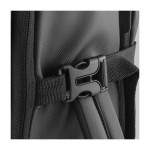 Zaino in PU 600D impermeabile per viaggiare con tasca pc 15” color nero sesta vista