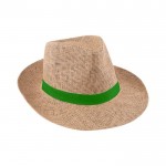 Cappello di carta marrone con nastro verde personalizzabile