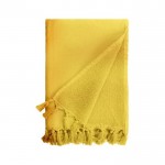 Asciugamano con nappine in cotone e poliestere da 320 g/m² color giallo seconda vista