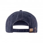 Cappellino casual in 100% cotone con effetto lavato da 260 g/m² color blu mare terza vista