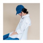 Cappellino casual in 100% cotone con effetto lavato da 260 g/m² color blu mare quarta vista