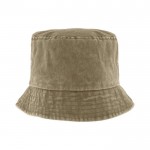 Cappello da pescatore casual in cotone con effetto lavato 260 g/m² color tortora prima vista