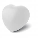 Pallina antistress a forma di cuore colore bianco